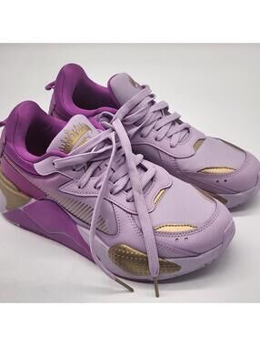 PUMA RS-X³ Puzzle Lilac Purple Gold Women's Size 9.5 Sneakers EU 40.5